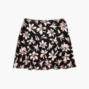 Madewell Satin Circle Mini Skirt in Winter Orchid